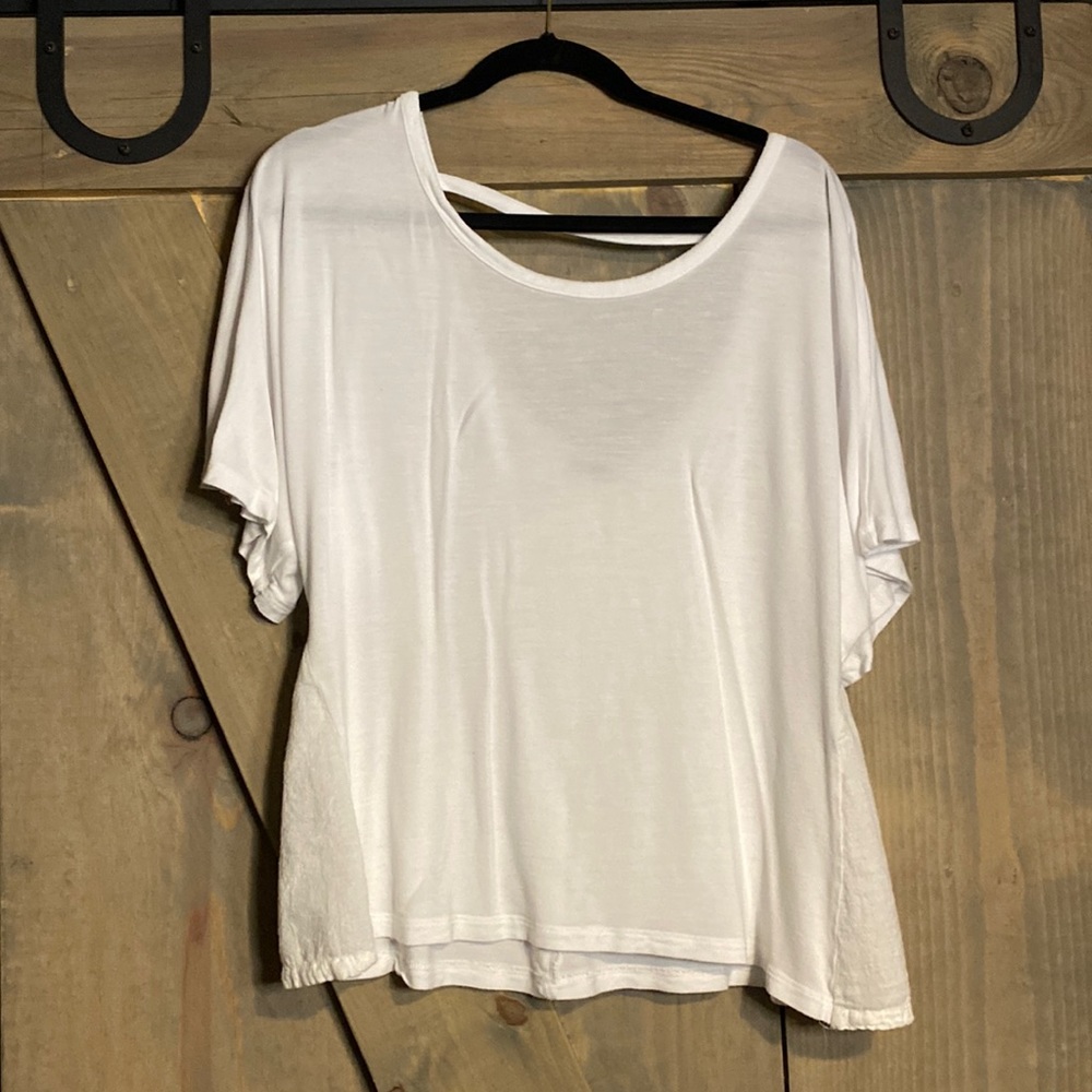 Fun drop back white tee